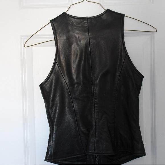 VINTAGE John Michael Leather Vest - Picture 2 of 4